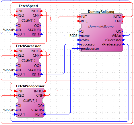 Test function block to send XQueries
