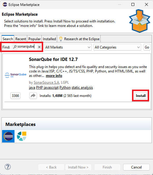 SonarQube Marketplace