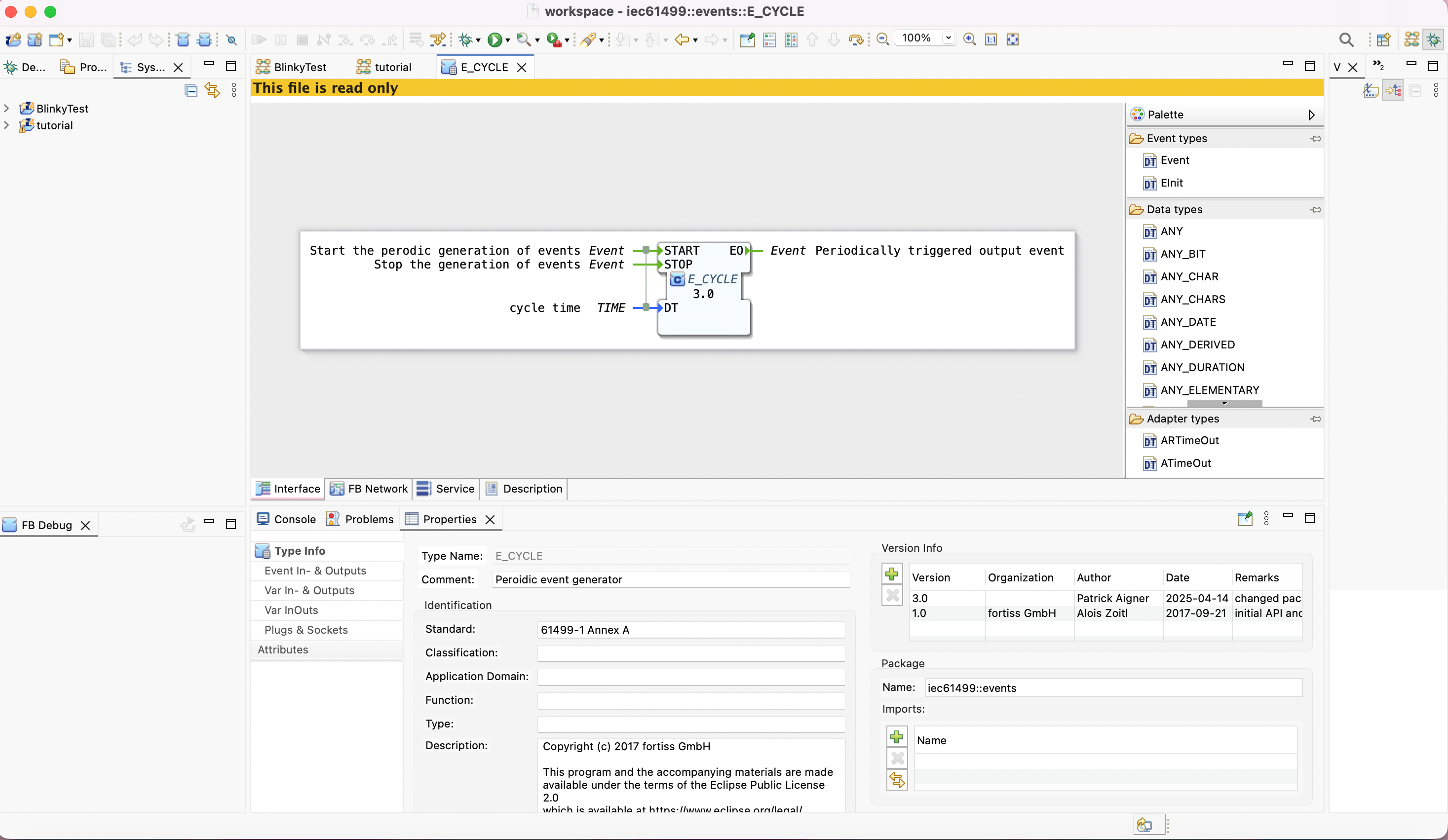 Open type in editor view