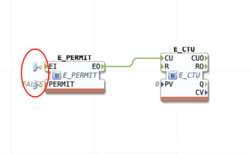 incomplete FBs show die broken connection between two devices