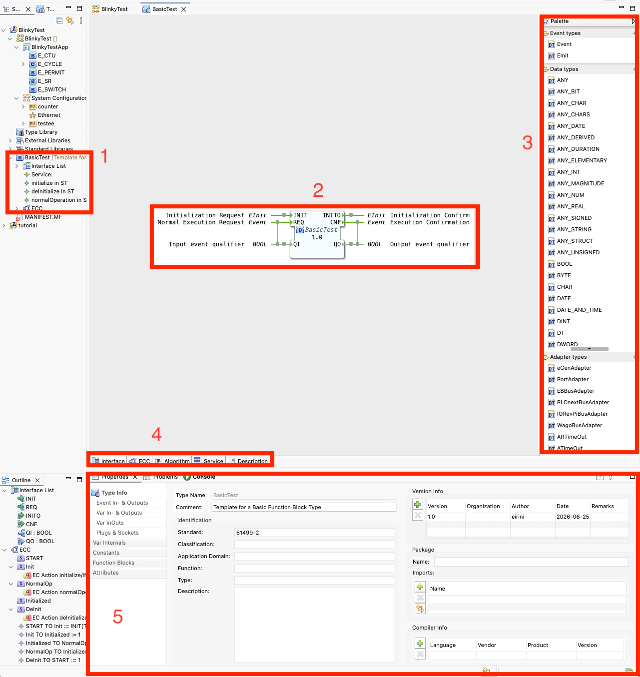 General View after Creating a Basic Function Block