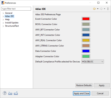 4diac IDE Preferences