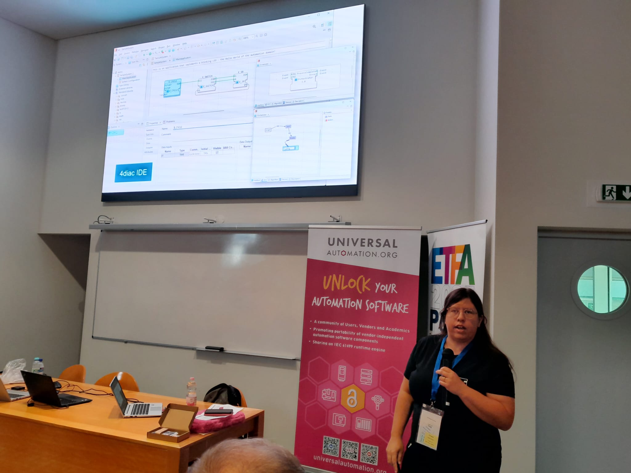 Bianca Wiesmayr presenting at ETFA 2025