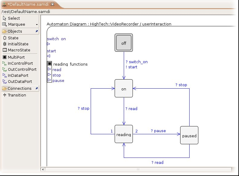 Screenshot of SAM Editor