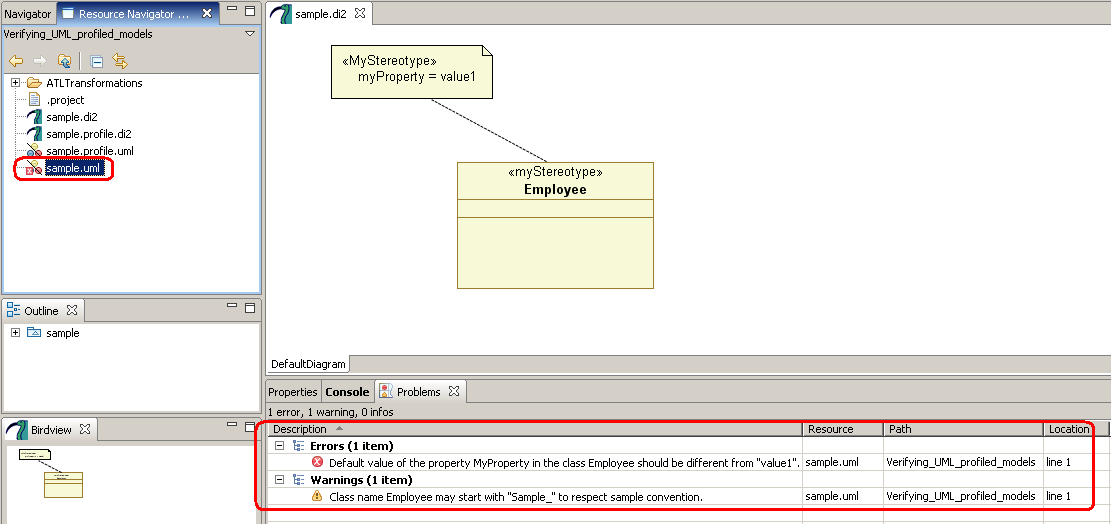 Result of error reporting