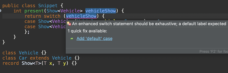 add default case quick fix