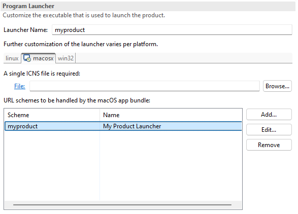 URL Schemes on macOS in Product Editor