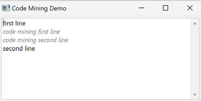 Multiline code minding drawn correctly