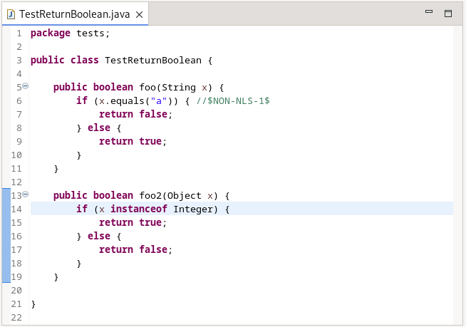 convert boolean if/else to single return before