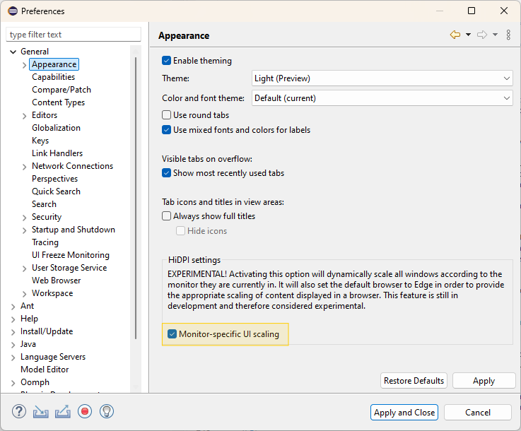 Monitor-Specific UI Rescaling Preference