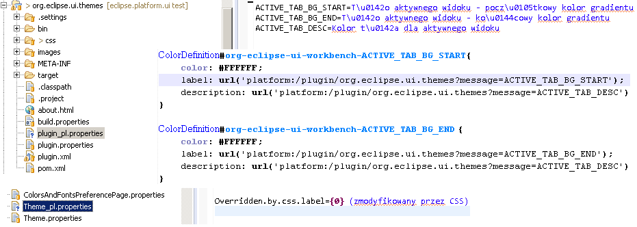 Modified files for the i18n support