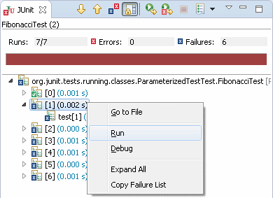 'Rerun' in context menu of the parameter of a