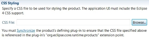 Your product must have the Eclipse 4 CSS support installed and you must synchronize the product with its defining plug-in to keep the extension point up to date.