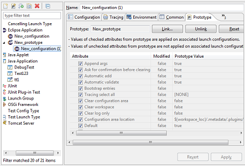 Prototype Tab Eclipse Launch Configuration 2