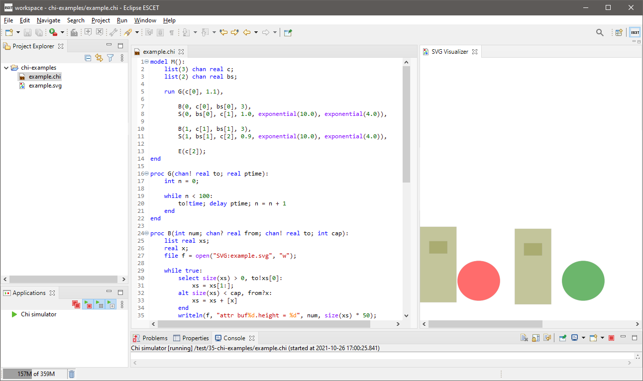 Eclipse ESCET IDE with Chi
