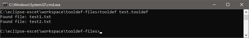 ToolDef execution on command line and in IDE