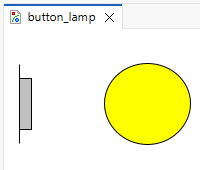 button lamp pushed on