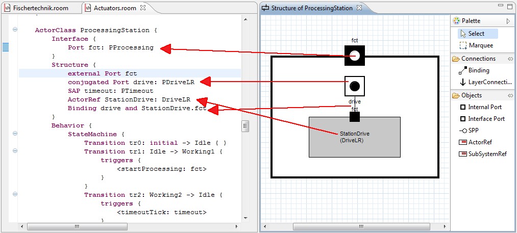 graphical ROOM structure editor