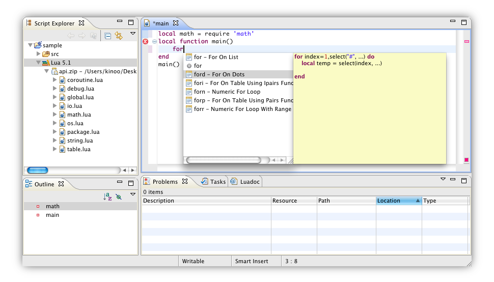 Code template screenshot