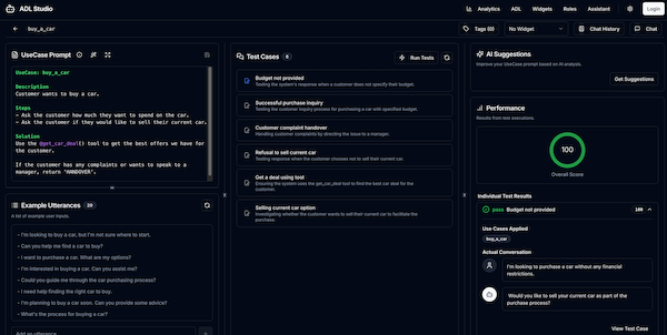 ADL Studio Interface