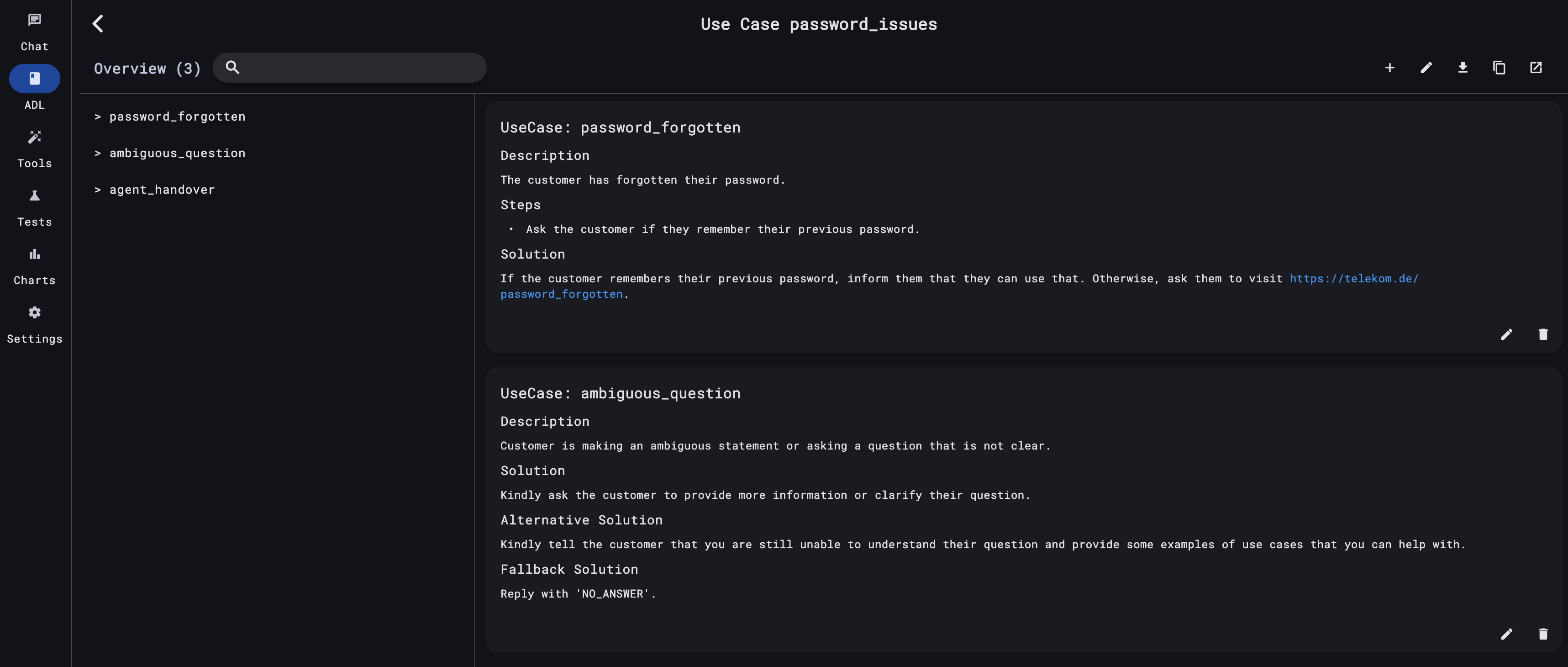 ADL Details Screen