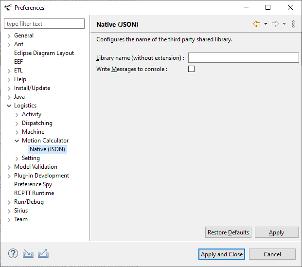 motion calc native preferences