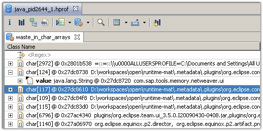 Query displaying waste in char arrays.
