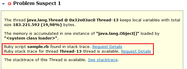 Ruby details added to the Leaks report