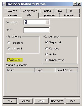 FIGURE 3. Specification Dialog for the Person Class