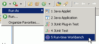 Run As/Run-time Workbench