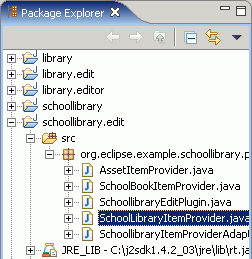 Locate SchoolLibraryItemProvider.java