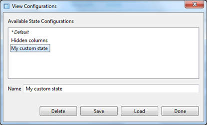 View Configuration Management Dialog