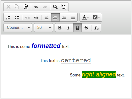 RichText - Embeddable rich text controls for editing and rendering HTML formatted text.