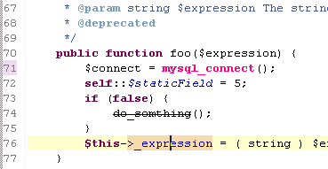 Example for internal, deprecated, static coloring