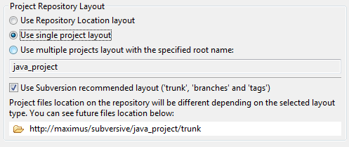 Single project layout