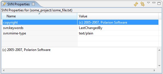 SVN Properties View