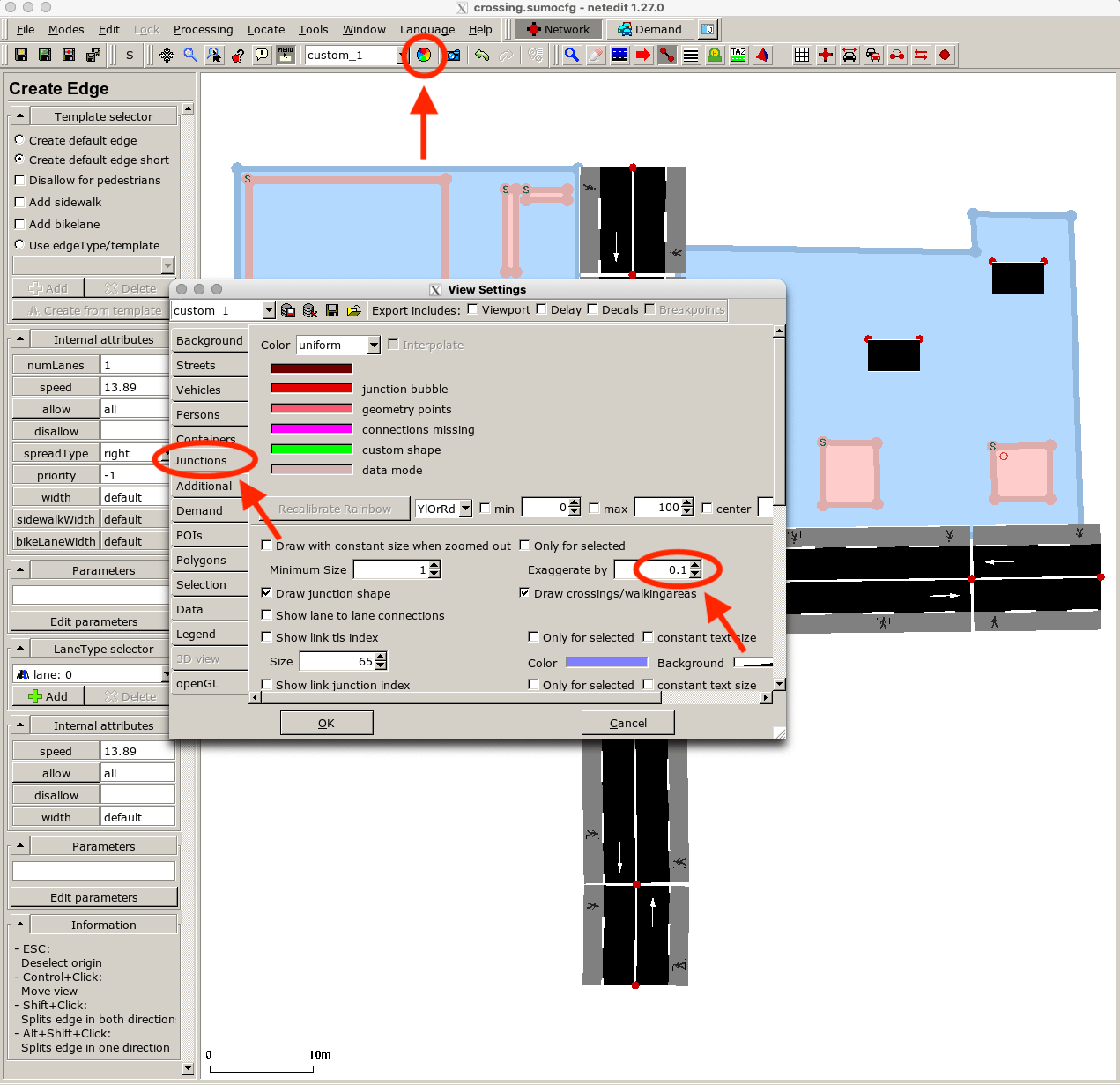 Properties of routing edges