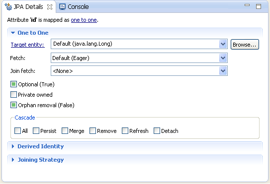 JPA Details, One-to-one Mapping