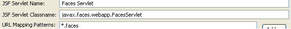Fig. 6 JSF Servlet Classname in JSF Facet Installation Wizard