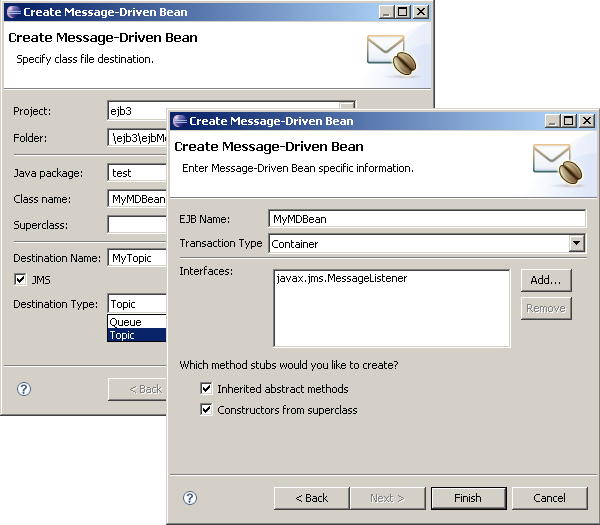 Message-Driven Bean wizard