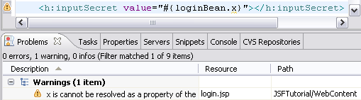 Validate bean properties in EL