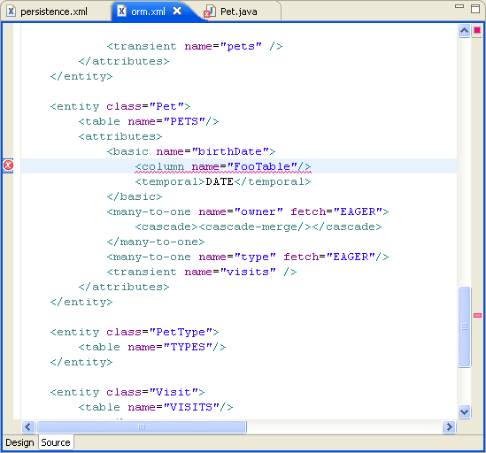 ORM XML Validation