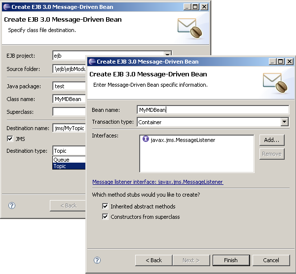 Message-Driven Bean wizard