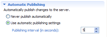 Automatic Publishing setting