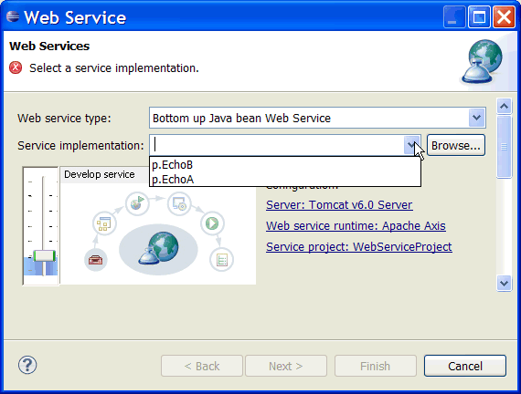 Bottom up Java bean Web Service