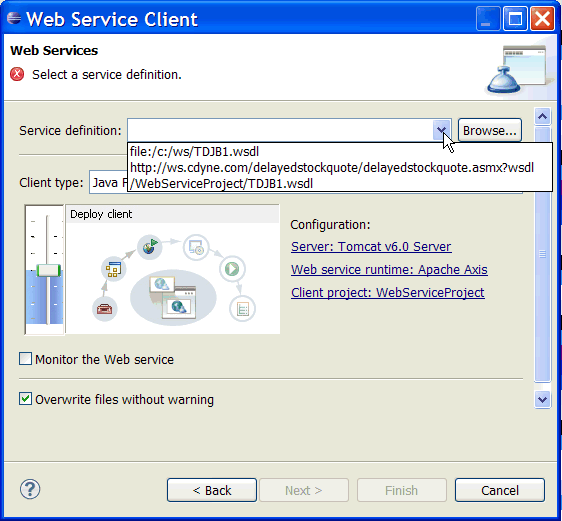 Web Services Client wizard