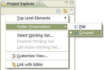 Folder Presentation menu