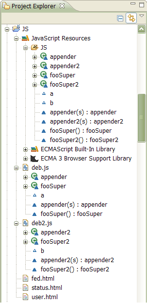 Source folders under the JavaScript Resources node