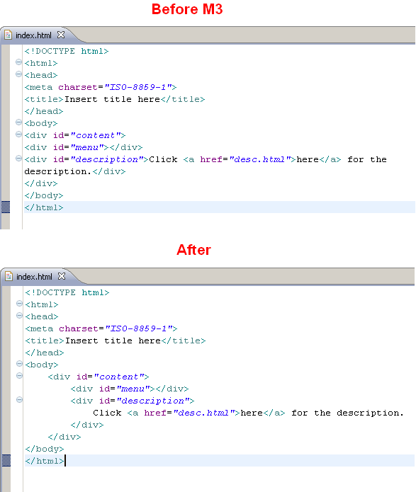 Formatting preferences for inline elements