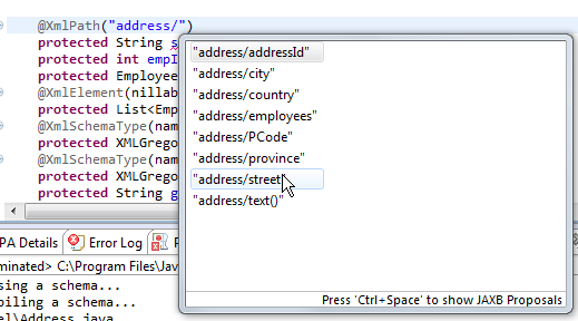 XmlPath code completion